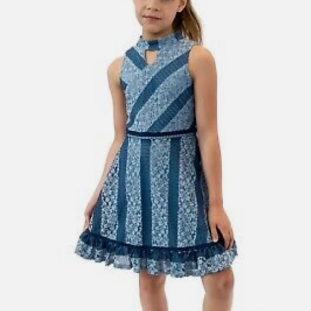 Blush by Us Angels Blue Lace Dress